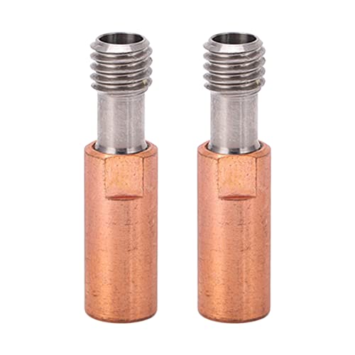 Resefinem 2PCS 3D -Drucker Throat Düse aus Ti -Legierung und Kupfer Bimetal kompatibel mit Ender 3 Ender 3 V2 Ender 3 Pro und CR10 -Serie 3D -Drucker mit schneller Wärmeleitung (4.1mm Through Bore) von Respicefinem