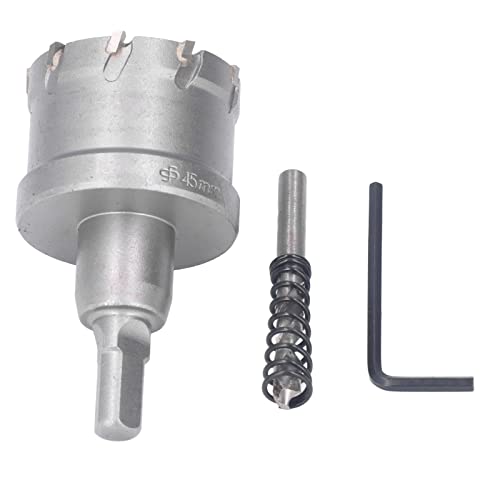 Resefinem 55 mm 2 17 -Zoll -Loch -Bohrer -Bitöffner -Offener -Carbidschneider -Bohrwerkzeug für Metallholz ermöglicht eine 25 -mm -Kerntiefe mit verschachtelten Design und (45mm) von Respicefinem