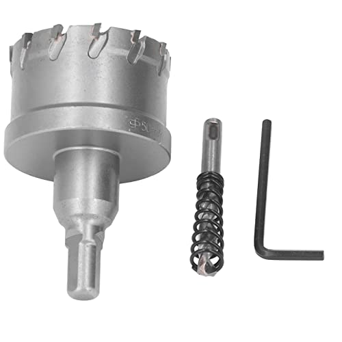 Resefinem 55 mm 2 17 -Zoll -Loch -Bohrer -Bitöffner -Offener -Carbidschneider -Bohrwerkzeug für Metallholz ermöglicht eine 25 -mm -Kerntiefe mit verschachtelten Design und (50mm) von Respicefinem