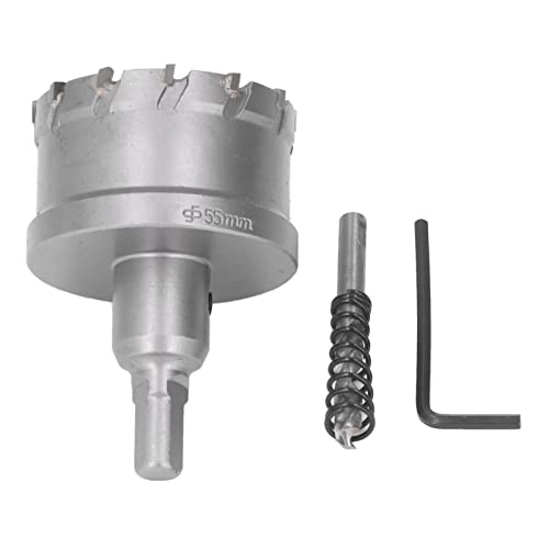 Resefinem 55 mm 2 17 -Zoll -Loch -Bohrer -Bitöffner -Offener -Carbidschneider -Bohrwerkzeug für Metallholz ermöglicht eine 25 -mm -Kerntiefe mit verschachtelten Design und (55mm) von Respicefinem