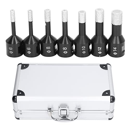 Resefinem 7 Stcs Diamond Bohrer Bits Nass Trocken Diamant Lözel Loch Säge Kit mit M14 Weibchen Faden ideal für Marmorfliesengranit mit einer guten Wärmedissipation von Respicefinem