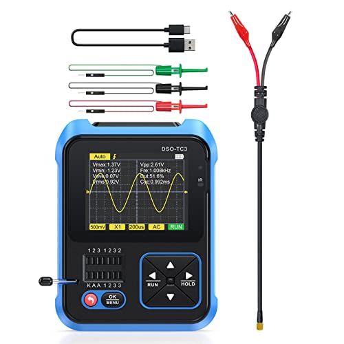Resefinem Handheld Tragbarer digitaler Oszilloskoper -Transistor -Prüfer mit Induktivitätskapazitätsmessgerät ideal für die schnelle Paarung der Transistoren Identifizierung (Standard) von Respicefinem