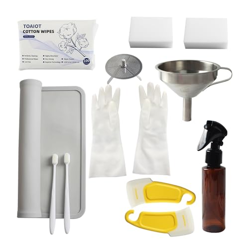 Resefinem Harz 3D -Drucker Reinigungswerkzeuge Kit mit Schaber Silikonmatten -Trichter -Filter -Sprühflasche Gummihandschuhe Reinigungsbürste zum Übertragen von Harz oder Resefinem Harz 3D -Drucker Reinigungswerkzeuge Kit mit Schaber Silikonmatten -Trichter -Filter -Sprühflasche Gummihandschuhe Reinigungsbürste zum Übertragen von Harz oder von Respicefinem