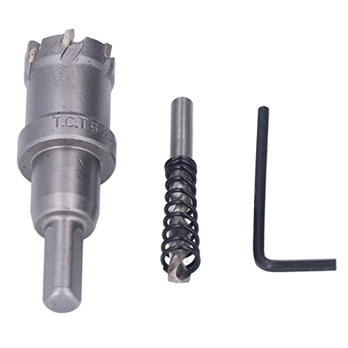RespiceFinem Carbid Loch Säge Bit dicke Metallzähne -Lochschneider -Kit mit Sechskantschlüssel -Kernbohrer ideal zum Schneiden von Löcher in Stahlmetall -Aluminiumholz und mehr 28 (25mm) von Respicefinem