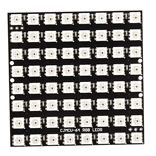 Respicefinem 64-stellige LED-Entwicklungsplatine mit integriertem Vollfarbtreiber WS2812 5050 RGB LED 5 VDC, ideal für Projekte, hohe Helligkeit, geringer Stromverbrauch, geringe Respicefinem 64-stellige LED-Entwicklungsplatine mit integriertem Vollfarbtreiber WS2812 5050 RGB LED 5 VDC, ideal für Projekte, hohe Helligkeit, geringer Stromverbrauch, geringe von Respicefinem