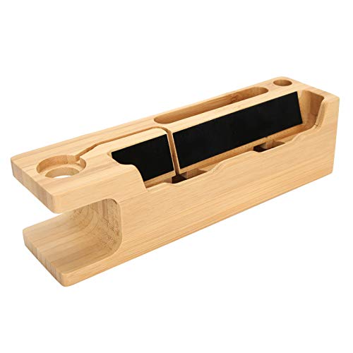 Respicefinem Bamboo Charging Stand Holder Portable Desktop Charge Organizer for iOS Watch Mobile Phone Premium Bamboo Material Small Lightweight Easy to Carry and Store Suitable Respicefinem Bamboo Charging Stand Holder Portable Desktop Charge Organizer for iOS Watch Mobile Phone Premium Bamboo Material Small Lightweight Easy to Carry and Store Suitable von Respicefinem