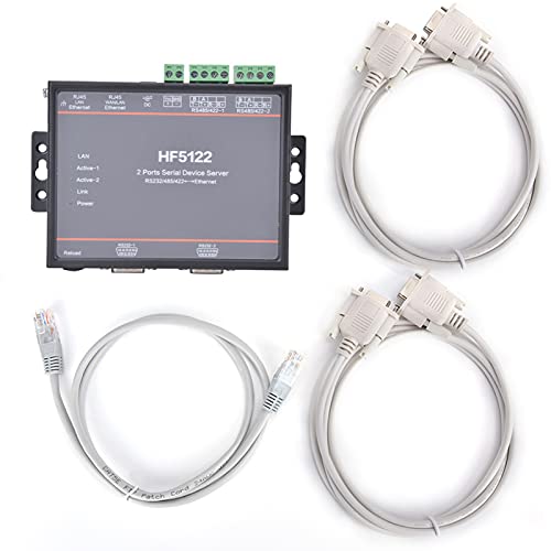 Respicefinem HF-5122 Dualer serieller Port zum Ethernet-Server RS232/RS485/RS422, 5–36 VDC MIPS 320 MHz, 4 MB Flash, 8 MB SDRAM, integrierter Netzwerktransformator von Respicefinem