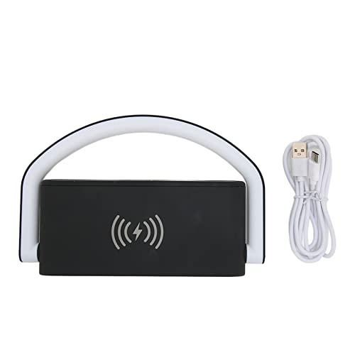 Respicefinem Wireless Charging Alarm Clock with Two Levels Adjustment Night Light Multifunction Digital Alarm Clock for Bedroom Ideal for Clear Time Date Display and Safe (Black) von Respicefinem