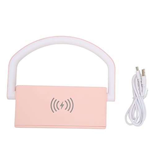 Respicefinem Wireless Charging Alarm Clock with Two Levels Adjustment Night Light Multifunction Digital Alarm Clock for Bedroom Ideal for Clear Time Date Display and Safe (Pink) von Respicefinem