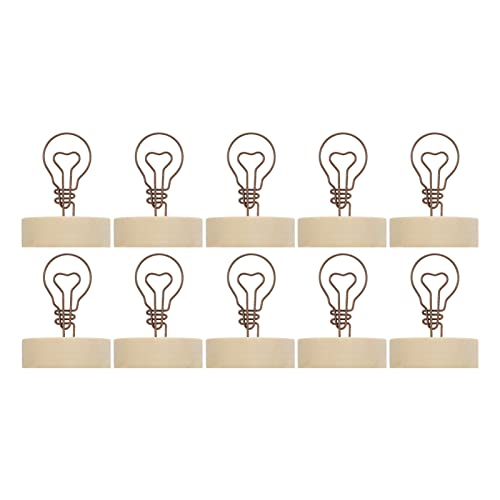 RespireFinem 10 PCs Place Kartierhalter Glühbirne Form vertikaler Holzbasis -Positionskartenhalter Einfacher niedliches Desktop -Orament RespireFinem 10 PCs Place Kartierhalter Glühbirne Form vertikaler Holzbasis -Positionskartenhalter Einfacher niedliches Desktop -Orament von Respicefinem
