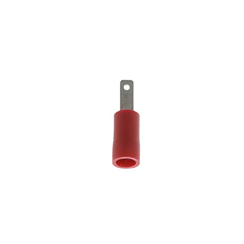 Roter Flachstecker, vorisoliert, männlich, verstärkt, in Beutel, 2,8 mm x 0,5 mm, 0,3 bis 1,5 mm², 20 Stück von Restagraf