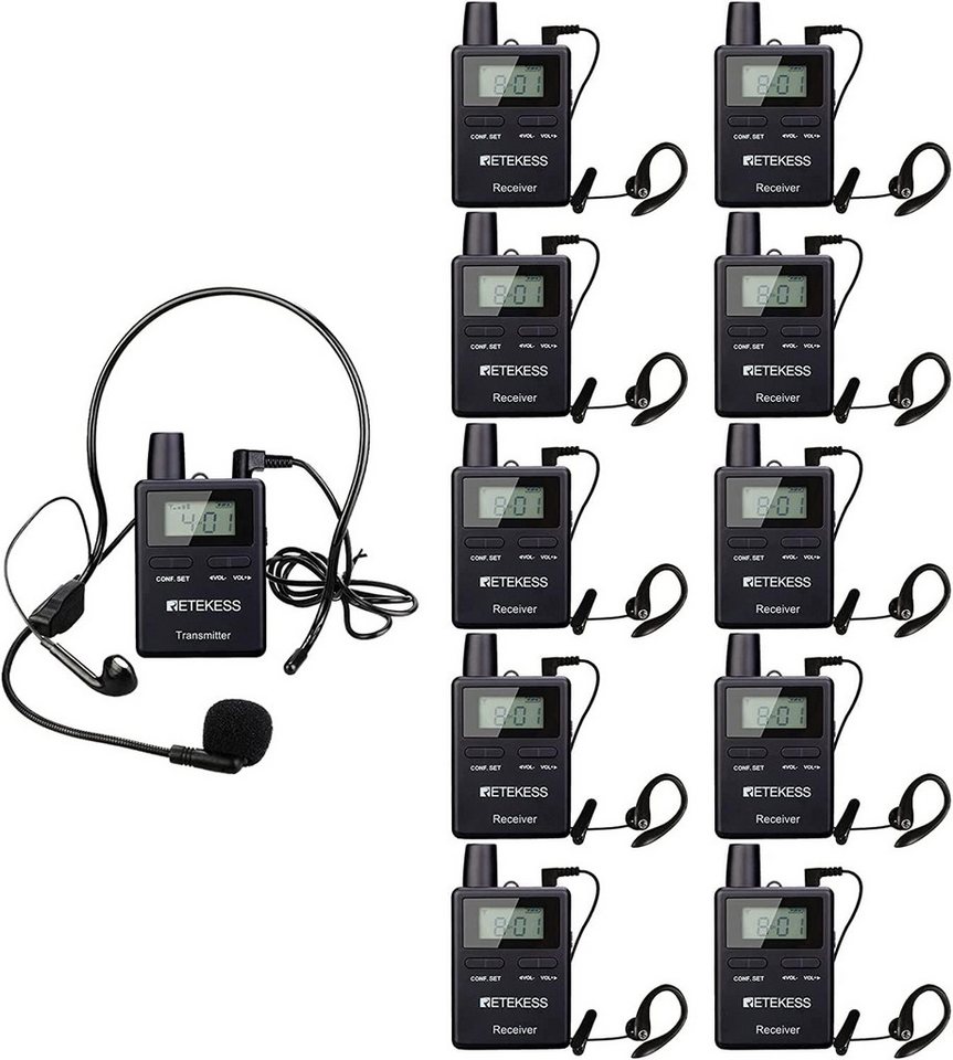 Retekess Funkgerät Retekess TT109 Tour Guide System, 180 m Kabelloses Audioguide Solution von Retekess