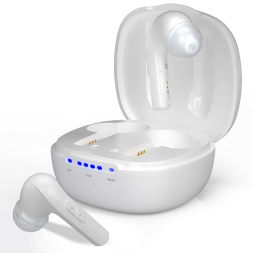 Retekess Hearing Sense1 Hörverstärker, 16 Kanal, Dual-Mikrofon-Array-Rauschunterdrückung, In-Ear-Erkennungsfunktion - Vermeidung von Heulen, Sprachverstärker mit Ladekoffer von Retekess