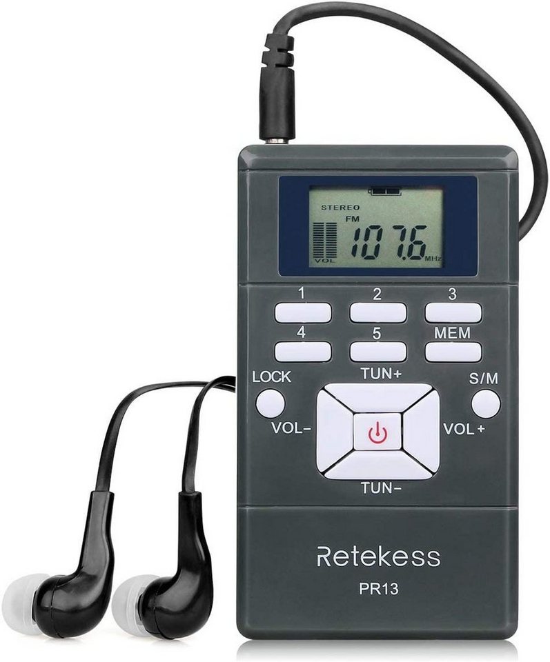 Retekess PR13 FM Radio Batteriebetrieben, FM Empfänger mit Kopfhörer Stereo UKW-Radio (FM Radio, NEIN) von Retekess