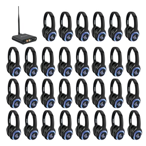 Retekess TA004 Silent Disco Kit, Kabellose Kopfhörer für das Fernsehen, 3 Kanäle, 200M Reichweite, 30 Kopfhörer, Silent Disco Kopfhörerset für Partys Retekess TA004 Silent Disco Kit, Kabellose Kopfhörer für das Fernsehen, 3 Kanäle, 200M Reichweite, 30 Kopfhörer, Silent Disco Kopfhörerset für Partys von Retekess
