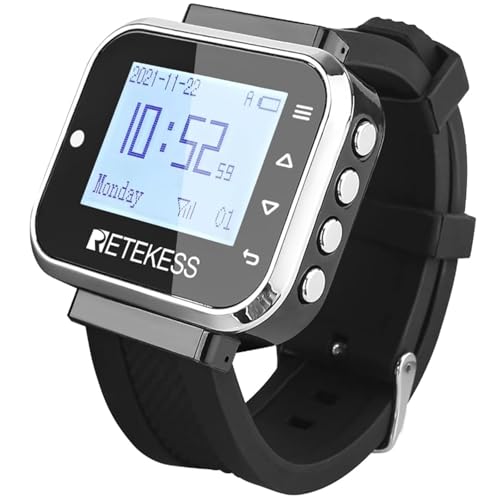 Retekess TD110 Restaurant Pagers, Uhrenempfänger, 8 Sprachen, 300 mAh Eingebauter Akku, 72 Stunden Standby-Zeit, für Restaurant, Bar Retekess TD110 Restaurant Pagers, Uhrenempfänger, 8 Sprachen, 300 mAh Eingebauter Akku, 72 Stunden Standby-Zeit, für Restaurant, Bar von Retekess