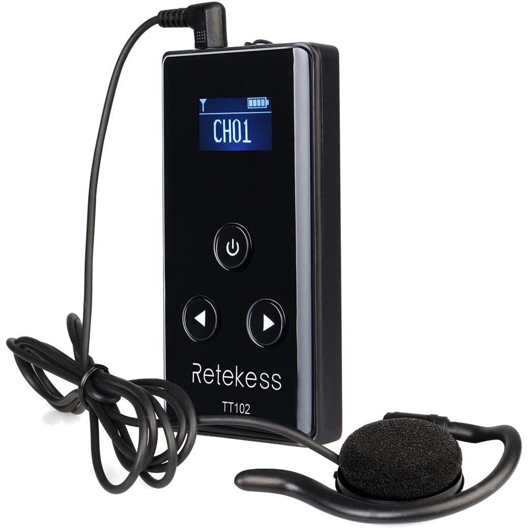 Retekess TT102 VHF Tour Guide Receiver for T101 Transmitter Retekess TT102 VHF Tour Guide Receiver for T101 Transmitter von Retekess