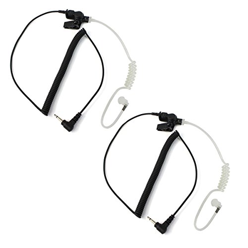 Retevis 3.5mm Ohrhörer Schallschlauch, Höre Nur zu In-Ear-Kopfhörer Headset, Ohrhörer mit Mikrofon Kompatibel mit Kenwood ICOM Funkgerät, MP3 Universal(2 Stück) von Retevis