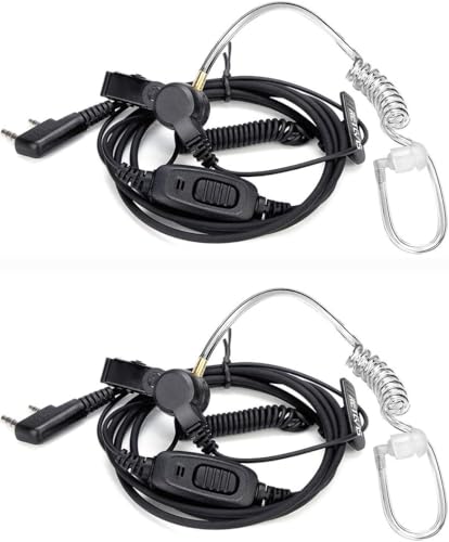 Retevis EEK009 Funkgerät Headset, Funkgerät Kopfhörer mit Mikrofon Kompatibel RT24 RT27 RT28 RT619 RT617 RT668 RT86 Kenwood Security Kopfhörer Headset(2er Pack) von Retevis