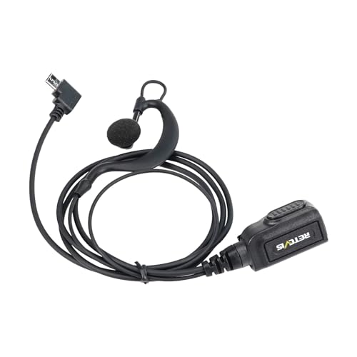 Retevis Eel001 Walkie-Talkie-Ohrhörer Mit Mikrofon, Sicherheits-Headset, G-Förmiger Headset Speziell Kompatibel RB667 RB666 Zwei-Wege-Radios (2 Stück) von Retevis
