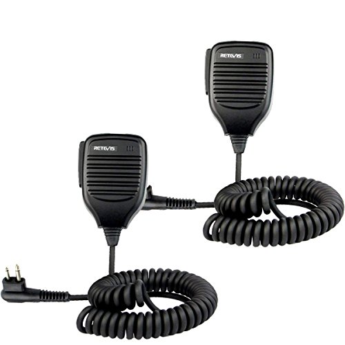 Retevis Funkgerät Handheld Lautsprecher Mikrofon mit PTT 2 Pin Kompatibel mit Minland G15/G18 Motorola DP1400 CP040 GP300 GP68 GP88 CT150 P040 Pro1150 XTN446 CLS1110 Walkie Talkies (2 Stück) von Retevis