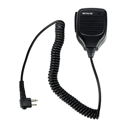 Retevis Funkgerät Handheld Lautsprecher Mikrofon mit PTT 2 Pin Kompatibel mit Minland G15/G18 Walkie Talkie Motorola GP68 GP88 GP300 CT150 P040 Pro1150 XTN446 CLS1110 HYT TC-500 TC-600 (1 Stück) von Retevis