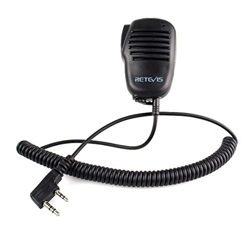 Retevis Funkgerät Lautsprecher Mikrofon 2 Pin Kompatibel mit Walkie Talkie Retevis RT24 RT27 RT22 RT622 RT21 RT46 RT617 RT618 RT619 RT666 RT668 Baofeng BF-888S UV-5R BF-88E Kenwood (1 Stück) von Retevis
