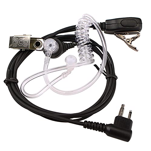 Retevis M001 Funkgerät Headset Schallschlauch Kopfhörer Ohrhörer 2-pin Kompatibel mit Minland G15/G18 Motorola DP1400 CP040 CP88 CP100 CP150 GP68 GP88 GP300 CT150 Walkie Talkies (1 STK.) von Retevis