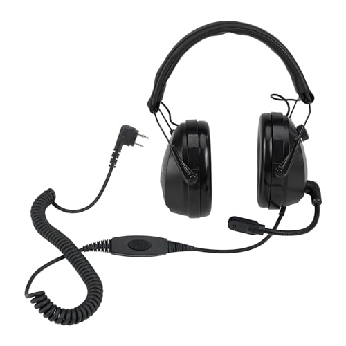 Retevis Noise Cancelling Walkie Talkie Headset, Overhead 2-Wege Radio Kopfhörer, Lautstärkeregelung, 2-Pin Zwei-Wege Radio Taktische Ohrhörer Kompatibel mit Baofeng UV5R RT24 RT27 RT5R(1 Pack) von Retevis