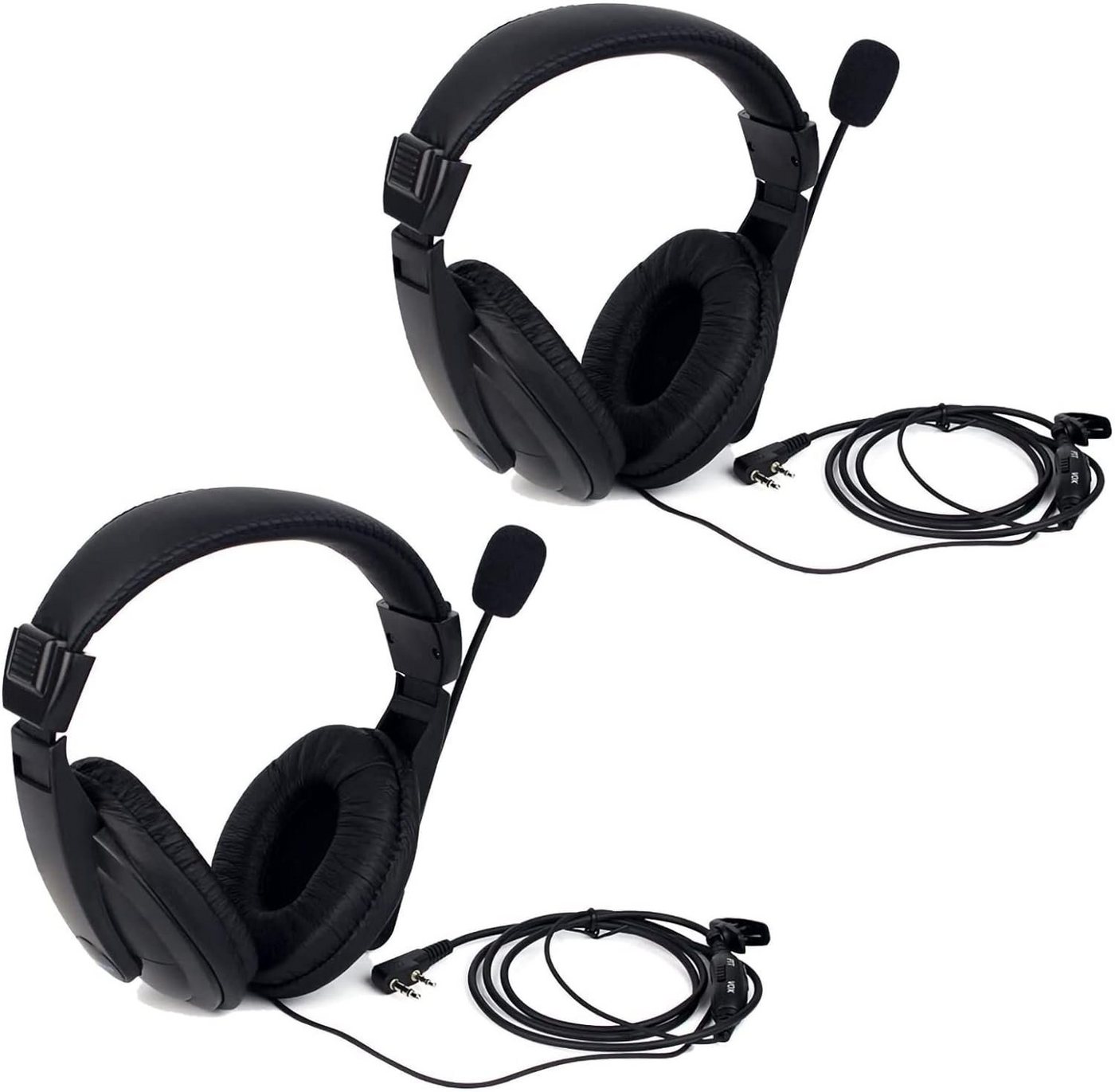 Retevis R114 Funkgerät Over Ear Headset, Rauschunterdrückung VOX 2 Pin (2 STK) Over-Ear-Kopfhörer von Retevis