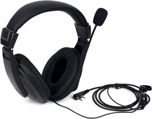 Retevis R114 Funkgerät Over Ear Headset Rauschunterdrückung VOX Kopfhörer 2 Pin Kompatibel mit Walkie Talkie RT24 RT27 RT21 RT22 RT15 RT28 RT617 RT618 RT619 BaoFeng BF-88E Kenwood (1 STK.) von Retevis