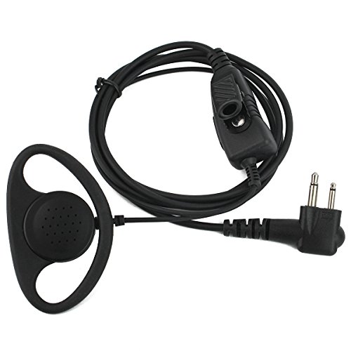 Retevis R122 Funkgerät Headset 2 Pin D Form Weiche Kopfhörer Ohrhörer Kompatibel mit Minland G15/G18 Motorola CP040 DP1400 GP68 GP88 GP300 GP2000 HYT TC-500 TC-600 Walkie Talkies (1 STK.) von Retevis