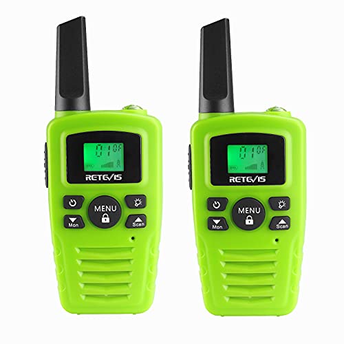 Retevis RA635 Walkie Talkie, PMR446 Lizenzfrei 16 Kanäle, LED-Taschenlampe, 10 Ruftöne, Langstrecken Walkie-Talkie, VOX, Walkie Talkies für Jungen ab 8 Jahren Geschenk Weihnachten (Grün, 2 Stück) von Retevis