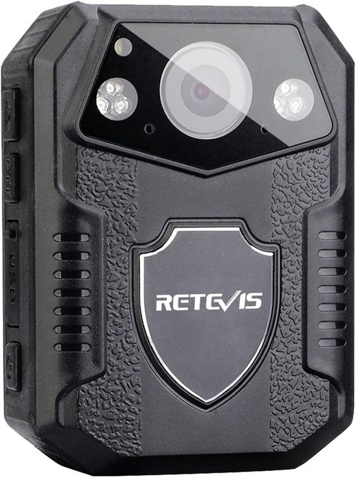 Retevis RT77 Körper Kamera Mini HD1080P 21MP Polizeikamera IR Nachtsicht(16GB) Videokamera (150° Weitwinkel, 2650mAh, IP54 wasserdicht, Strafverfolgungsrekorder) von Retevis