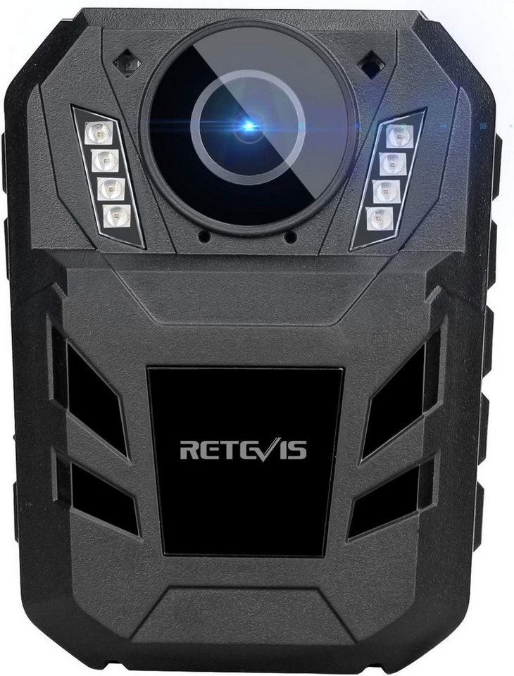 Retevis RT77B,Polizeikamera 4000mAh IP54 FHD-Körperkamera,IR-Nachtsicht(32 GB) Videokamera (1440P Tragbare 170° -Mini Bodycam, für Polizei) von Retevis