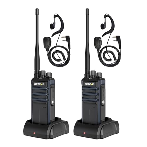 Retevis RT86A Walkie-Talkies mit großer Reichweite, Robustes Funkgerät mit Mikrofon, Gruppenruf, einfaches Pairing, für die Bauindustrie（2 Stück） von Retevis