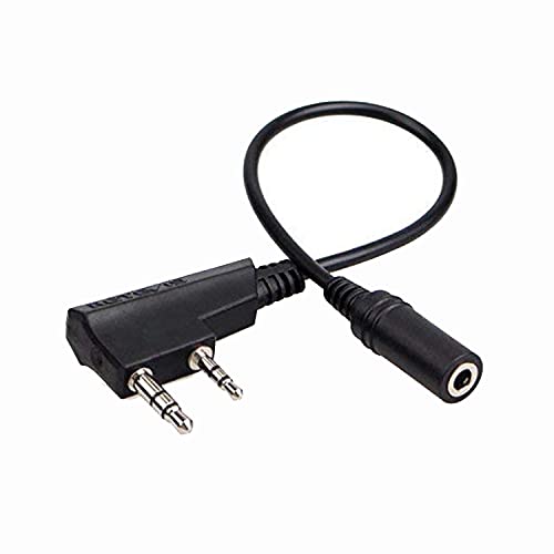 Retevis TCK01 Walkie Talkie Audioadapter 2 polig, Kompatibel 3,5 mm Audio Kopfhörern Headset Zündkabel Kompatibel RT24 RT622 RT27 RT21 RT7 H777 BF-888S UV-5R Kenwood-Funkgerät (1 St.) von Retevis