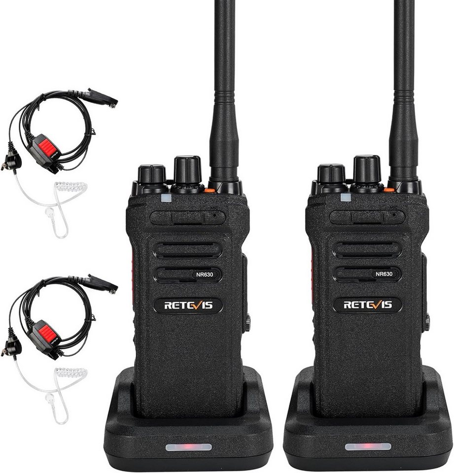 Retevis Walkie Talkie NR630, IP67 Wasserdichtes,2800mAh,mit Headset für Sicherheit (2 Stück), Großer Reichweite, Geräuschunterdrückung, Profess Funkgeräte Robustes von Retevis