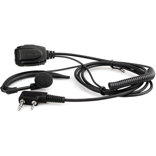 Retevis Walkie Talkie Ohrhörer, Funkgerät Headset Kompatibel mit Baofeng UV-5R BF-88E BF-888s RT24 RT28 RT622 RT27 RT618 RT619 Kenwood Proster, 2pin C-Typ-Headset (1 Stück) von Retevis