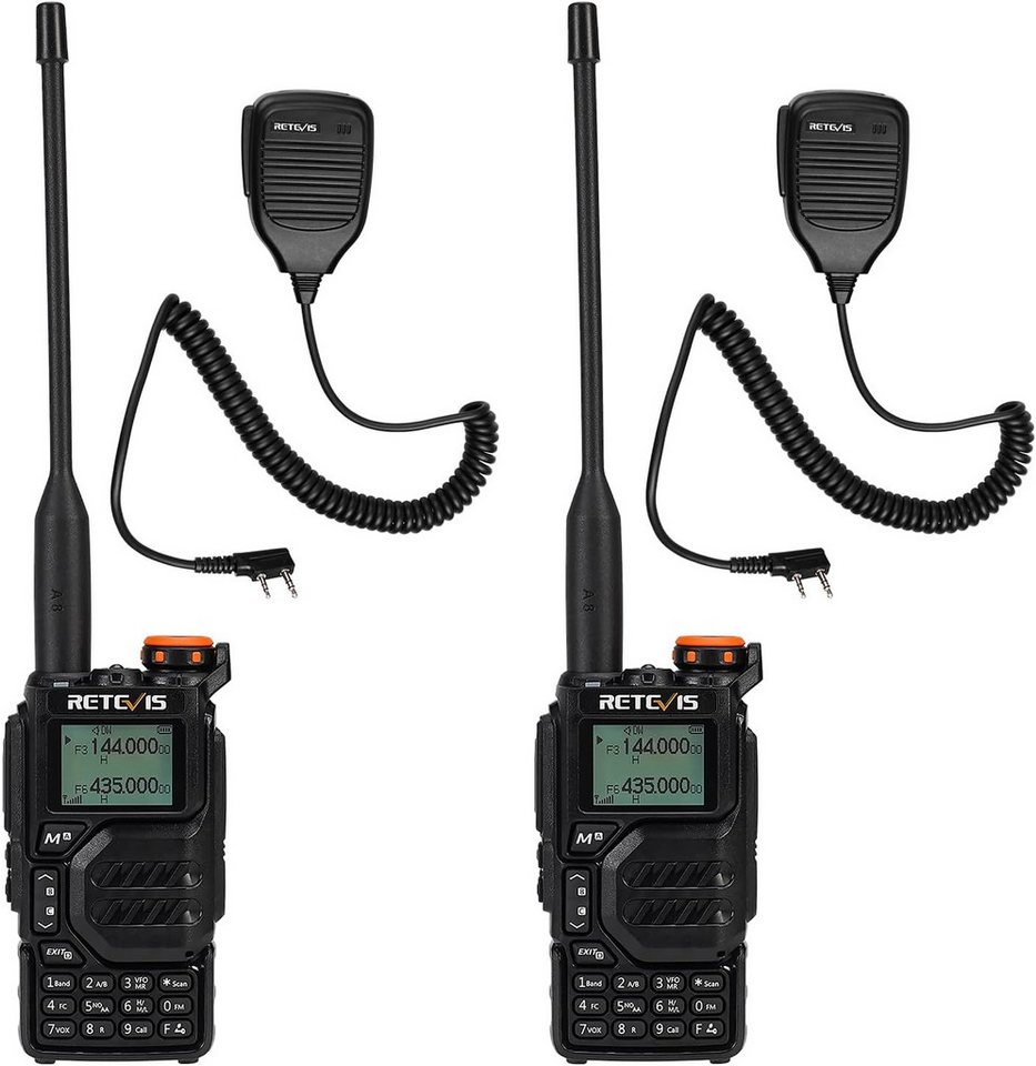 Retevis Walkie Talkie RA79,Dualband-Amateurfunk, Lautsprechermikrofon,klarer Klang (2 Stück), Ham Radios Großer Reichweite,2-Wege-Radio für Reisen von Retevis