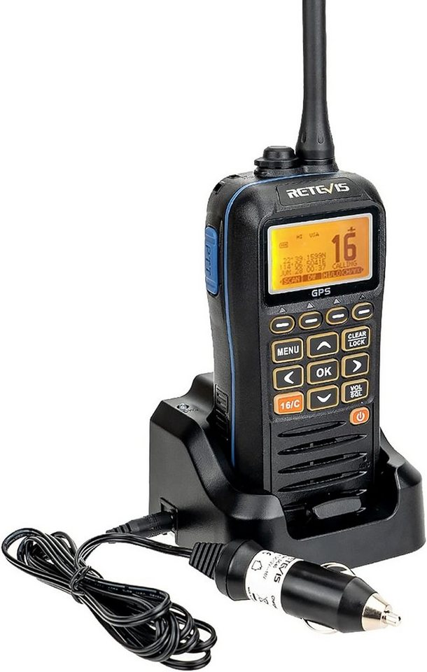 Retevis Walkie Talkie RM40 Marineradio GPS, Handheld DSC Radio, für Rettung, Küstenwache von Retevis