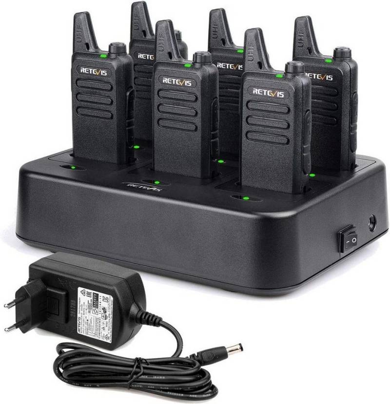 Retevis Walkie Talkie RT622 mit 6-Slot-Ladegerät, CTCSS/DCS VOX, geeignet für Restaurants von Retevis