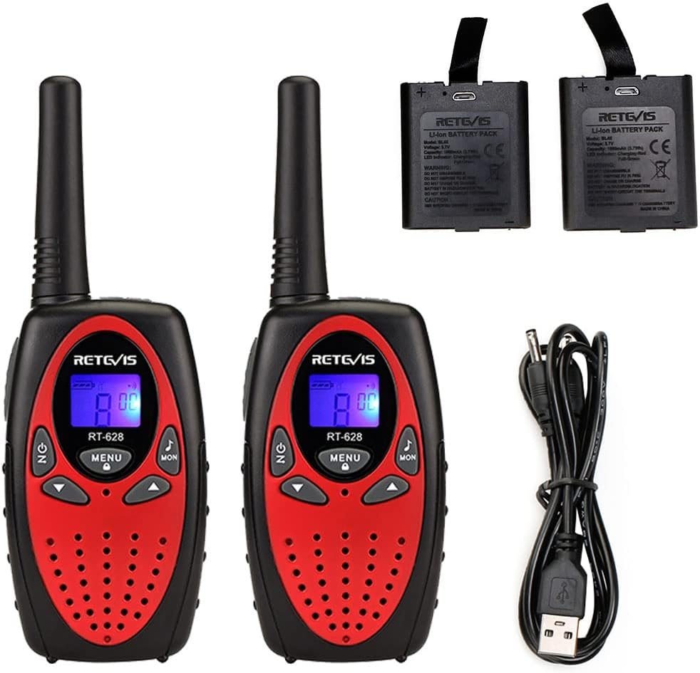 Retevis Walkie Talkie RT628 Kinder Spielzeug Aufladbar,mit Lithium Ion, für Camping (1 Paar) von Retevis