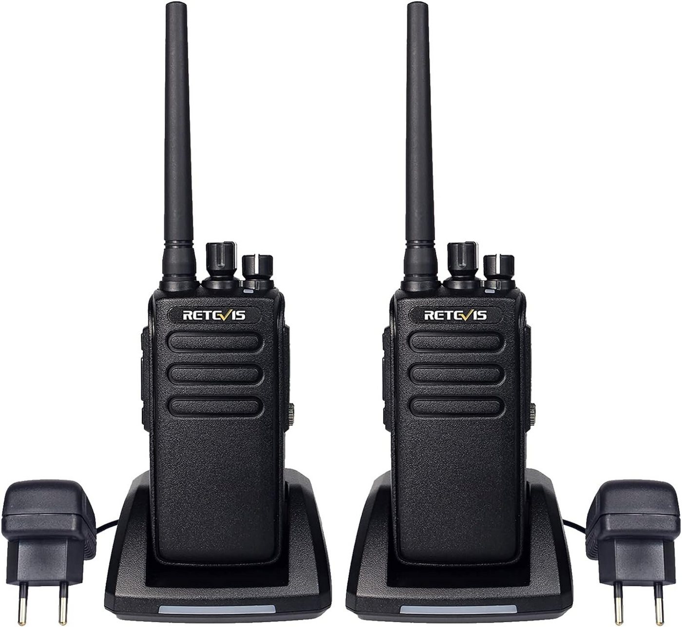 Retevis Walkie Talkie RT81, Digital Analog Klarer Klang, 2200mAh für Baustellen(2 Stück) von Retevis