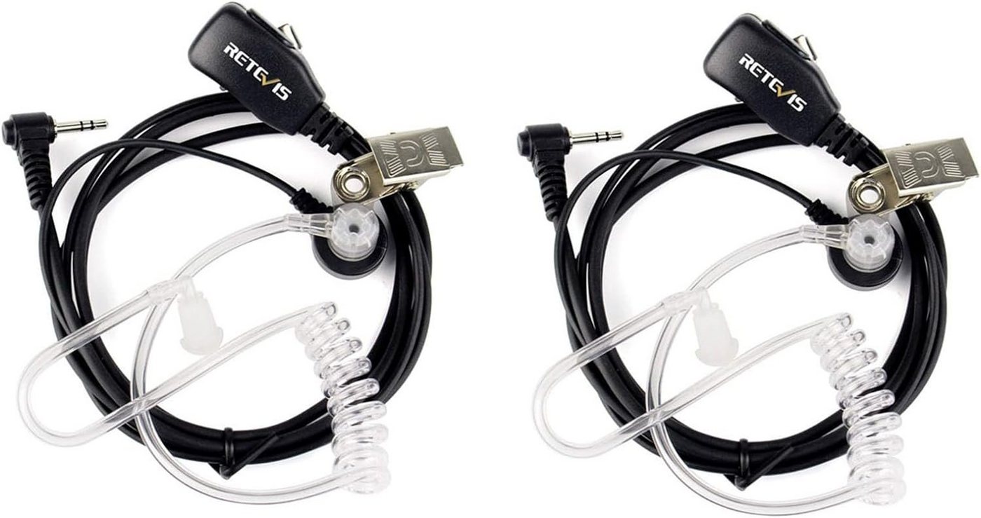 Retevis Walkie Talkie T001 Headset 1 Pin 2.5mm Kompatibel mit RT45 Motorola TLKR HYT(2 STK) von Retevis