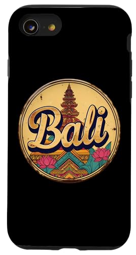 Vintage Bali Indonesien Retro Tempel Lotus Blumen Suvenir Hülle für iPhone SE (2020) / 7 / 8 von Retired Time To Do What I Want RV Camping Products