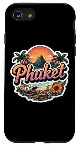Vintage Phuket Thailand Palmen Exotic Beach Souvenir Hülle für iPhone SE (2020) / 7 / 8 von Retired Time To Do What I Want RV Camping Products