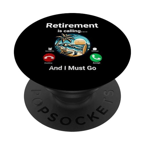 Der Ruhestand ruft und ich muss lustig werden PopSockets Klebender PopGrip von Retirement Incoming Call