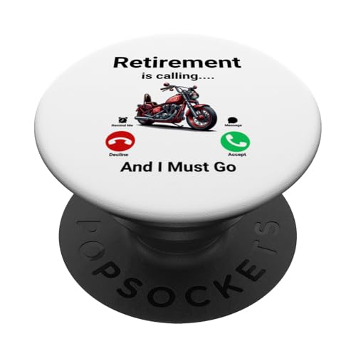 Der Ruhestand ruft und ich muss lustig werden PopSockets Klebender PopGrip von Retirement Incoming Call