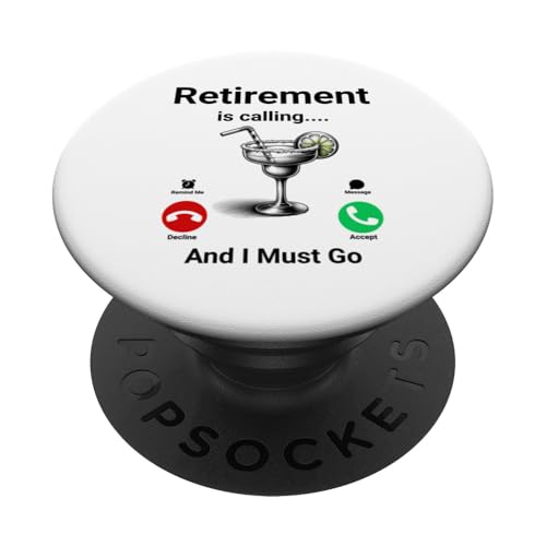 Der Ruhestand ruft und ich muss lustig werden PopSockets Klebender PopGrip von Retirement Incoming Call